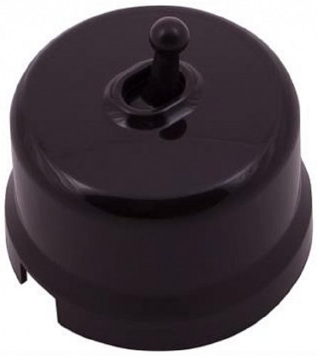 Переключатель-ретро пластик тумблерный Bironi Лизетта 1-кл. перекрестный коричневый фото Переключатель-ретро пластик тумблерный Bironi Лизетта 1-кл. перекрестный коричневый картинка